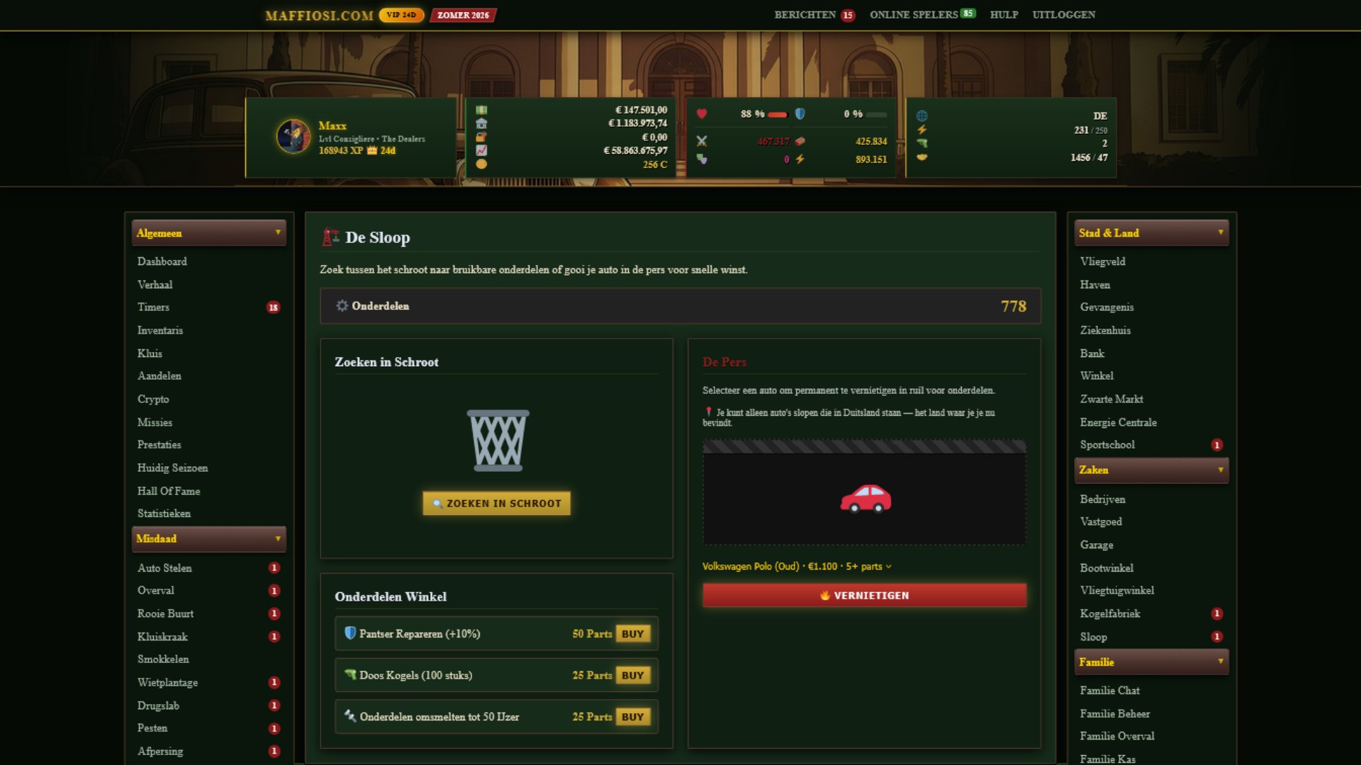 Verkoop oude auto's op de sloop voor extra cash.